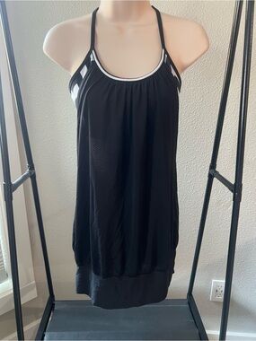 lululemon athletica Black Tank Dress with White Trim